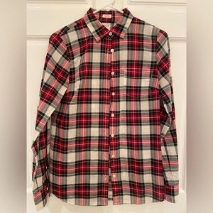 J Crew women’s plaid button down shirt